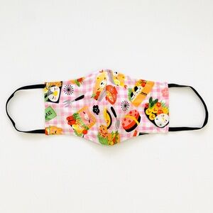 NEW Handmade Pink Bento Print Face Mask
